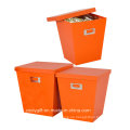 Orange Farbe Home Organizer Puppe Kleidung Papier Aufbewahrungsboxen